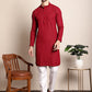 Embroidered Ethnic Kurtas ( RANMKO 109Maroon )