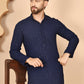 Embroidered Ethnic Kurtas ( RANMKO 109Navy )