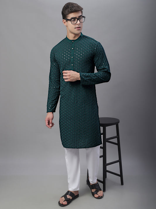 Embroidered Kurtas ( ANMKO 109Olive )  [RT] [C-9]
