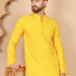 Embroidered Ethnic Kurtas ( RANMKO 109Yellow )
