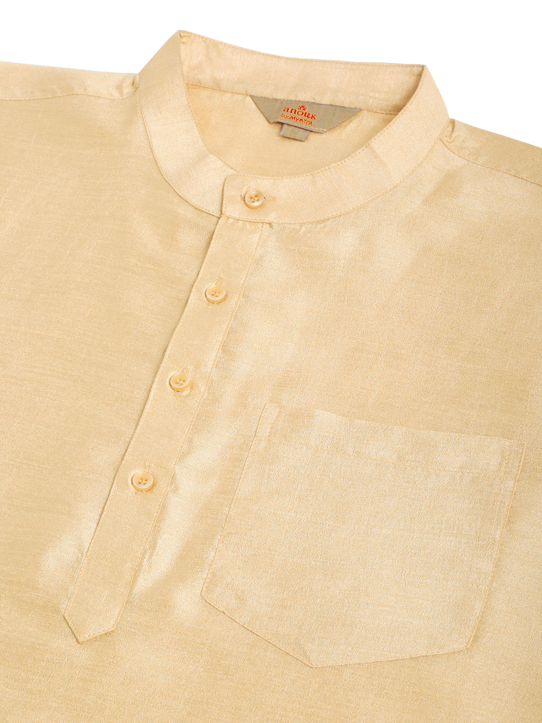Solid Kurta Pyjama ( ANMKP 110Golden )