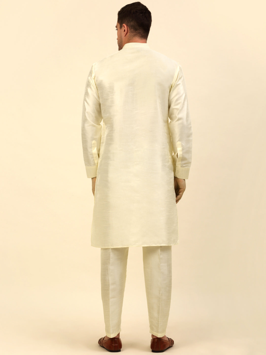 Solid Kurta Pyjama ( ANMKP 110White )