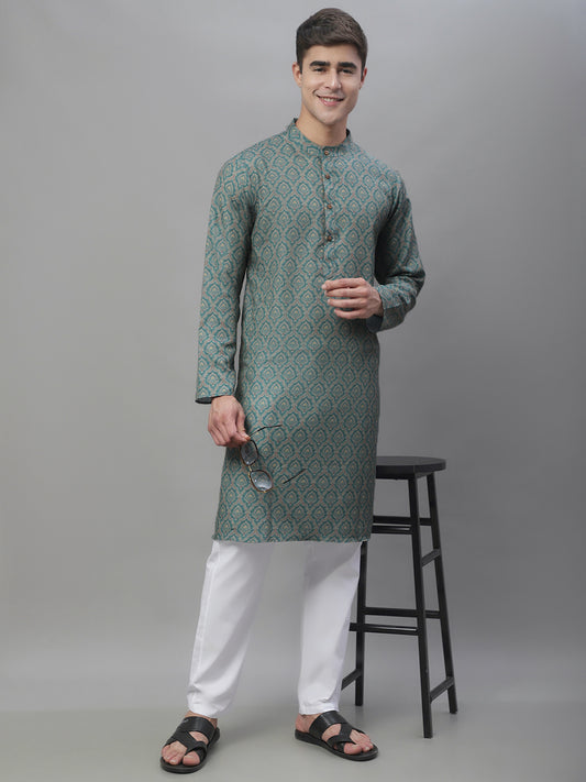 Floral Printed Kurtas ( ANMKO 111Teal ) [RT] [ K8 ]