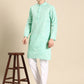 Men's Printed Cotton Blend Kurta Pyjama Set ( ANMKP 117Geen ) [RT] [ M1 ]