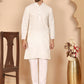 Classic Cotton Embroidered Kurtas ( RANMKO 145Cream )