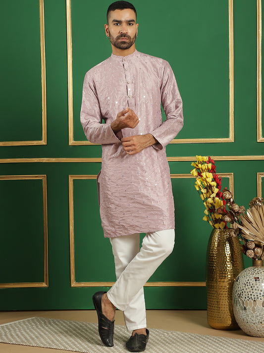 Embroidered Mirror Work Kurtas ( ANMKO 163Purple )  [RT] [P-14]