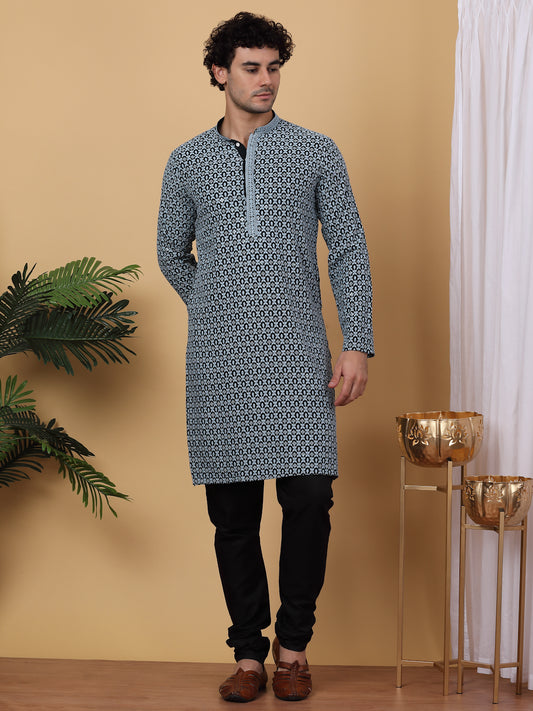 Embroidered and Sequinned Kurtas. ( ANMKO 171Grey )  [RT] [B-4-6]