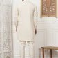 Men's Solid Pathani Kurta with Pyjama ( ANMKP 189Beige )
