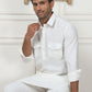 Men's Solid Pathani Kurta with Pyjama ( ANMKP 189Cream )