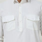 Men's Solid Pathani Kurta with Pyjama ( ANMKP 189Cream )