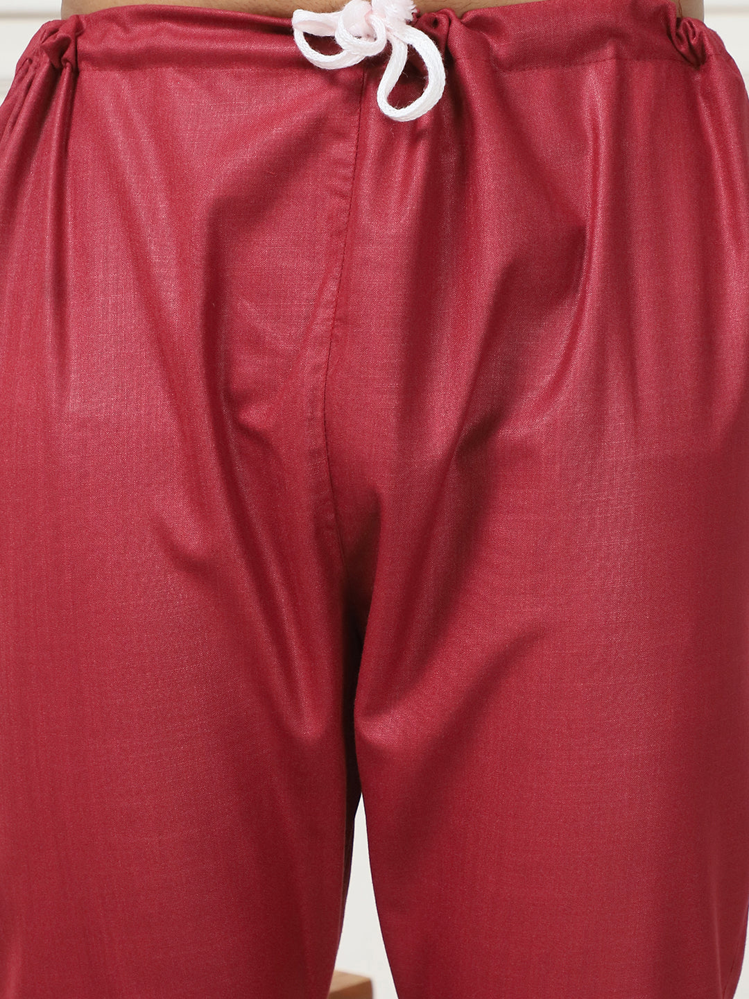 Men's Solid Pathani Kurta with Pyjama ( ANMKP 189Maroon )