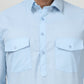 Men's Solid Pathani Kurta with Pyjama ( ANMKP 189Sky )