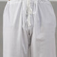 Men's Solid Pathani Kurta with Pyjama ( ANMKKP 189White )