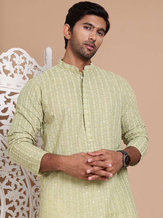 Sequin Embroidered Pure Cotton Kurtas ( ANMKO 192Pista )  [RT] [P-14]