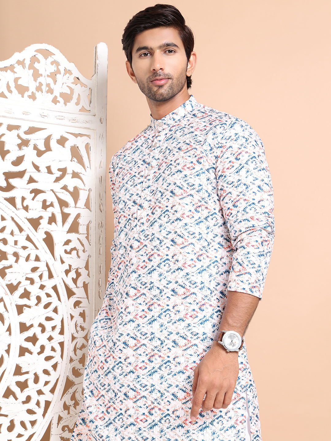 Printed and Emrbroidered Kurtas ( ANMKO 194Blue ) [RT] [ O5 ]