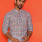 Embroidered kurta Pyjama Set For Men ( ANMKP 196Blue )