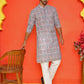 Embroidered kurta Pyjama Set For Men ( ANMKP 196Blue )