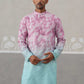 Printed & Embroidered Kurta Pyjama Set ( ANMKP 197Magenta ) [RT] [ H2 ]