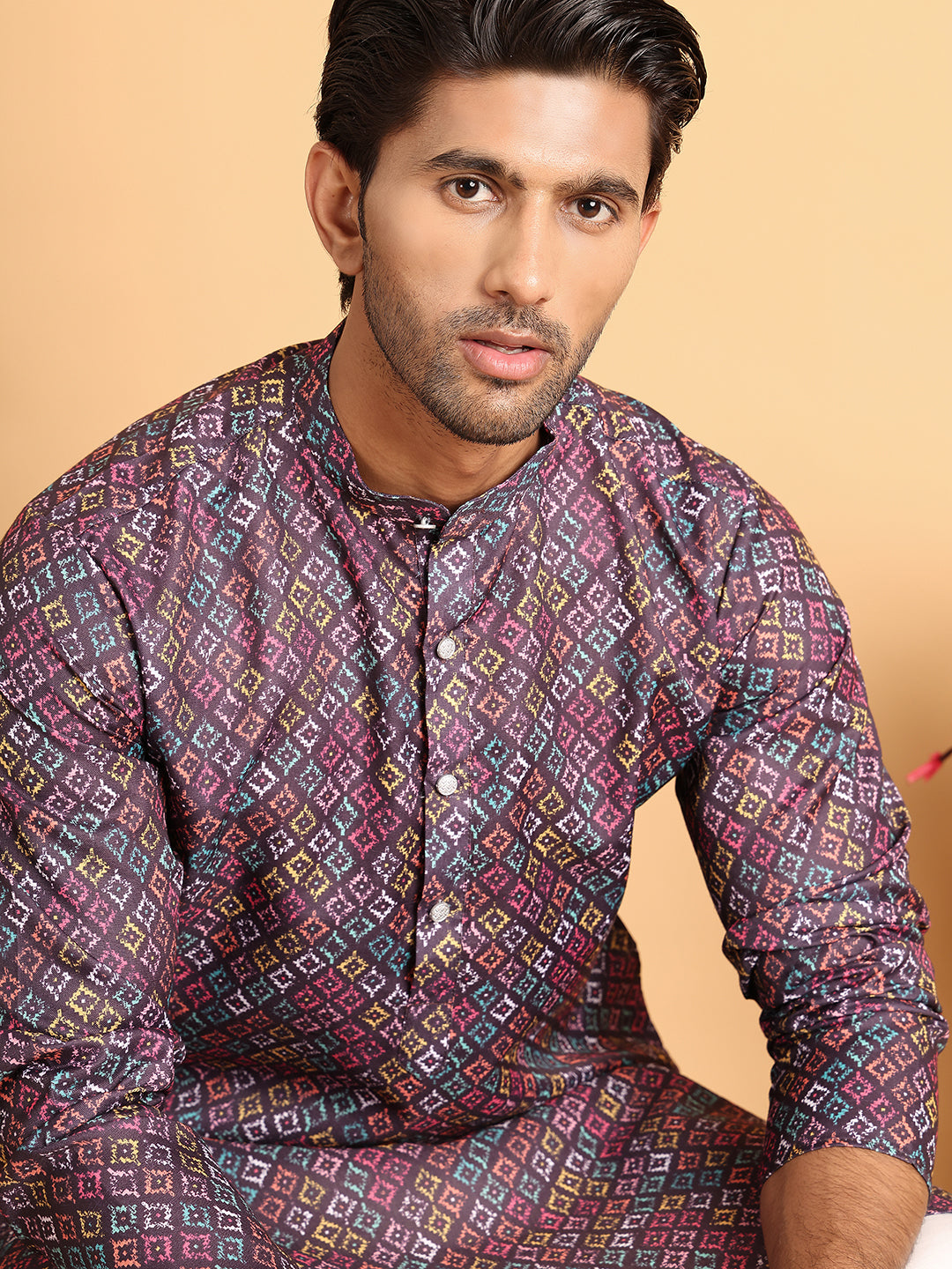 Printed Kurtas For Men.  ( ANMKO 207Purple )  [RT] [G-9]
