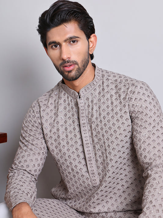 Embroidered and Sequence Kurtas. ( ANMKO 210Grey )  [RT] [B-2]