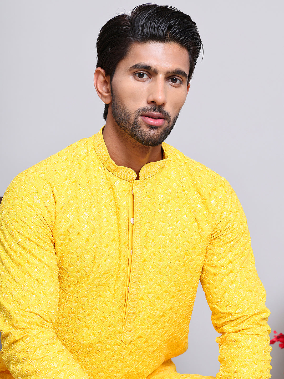 Embroidered and Sequence Kurtas. ( ANMKO 210Yellow )  [RT] [B-2]