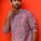 Floral Printed Kurta for Men ( ANMKO 224Purple )  [RT] [P-14]