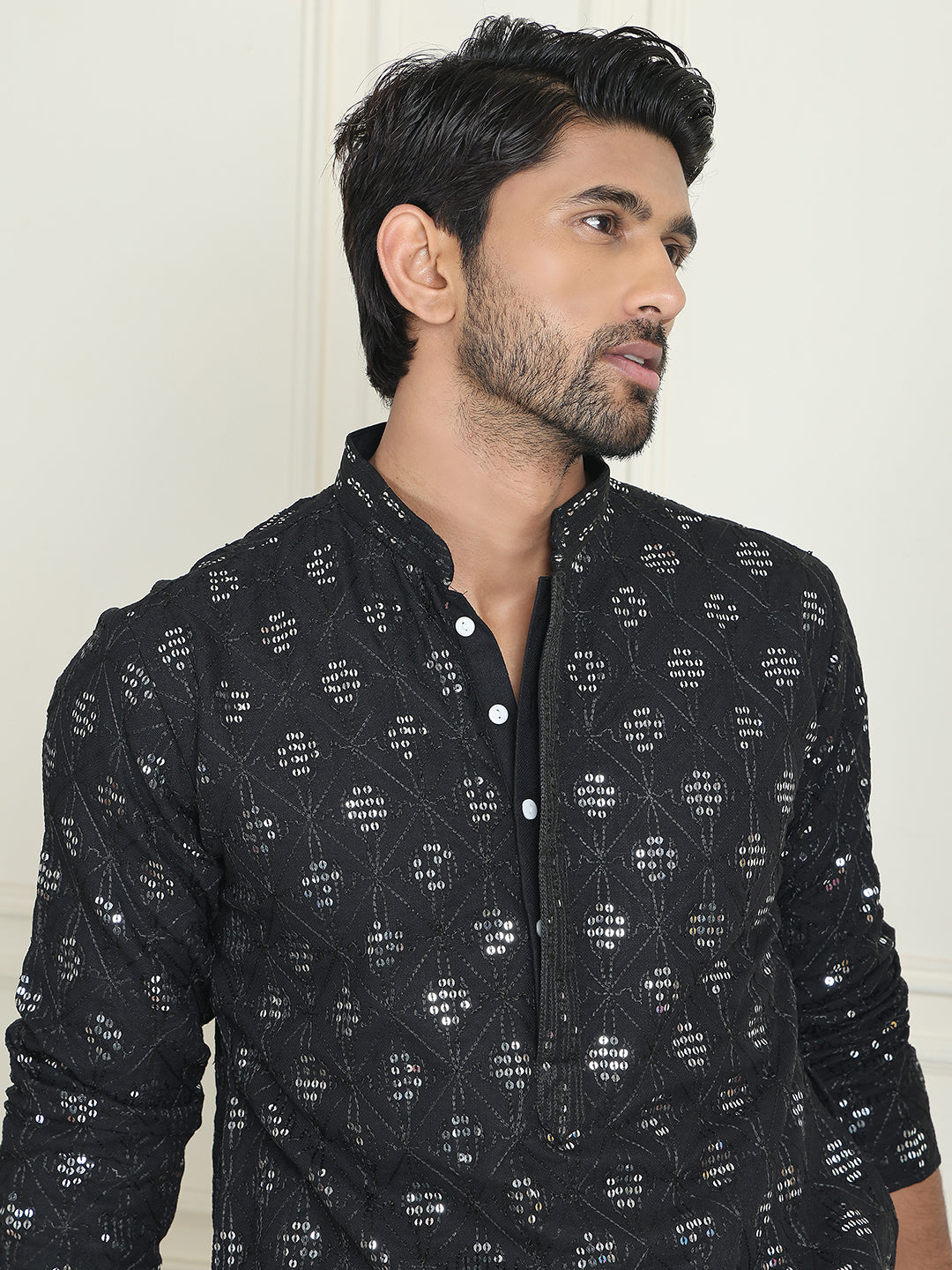 Sequins & Embroidered Kurtas. ( ANMKO 233Black )  [RT] [P-13]
