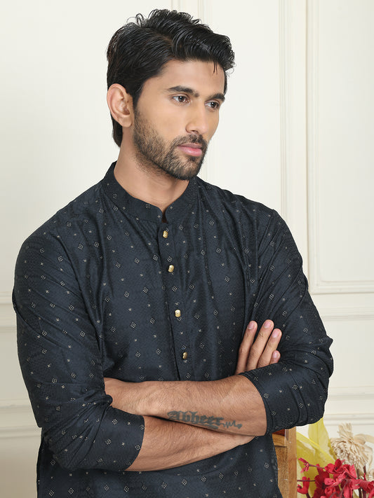 Woven Design Straight Kurtas. ( ANMKO 239Black )  [RT] [P-15]