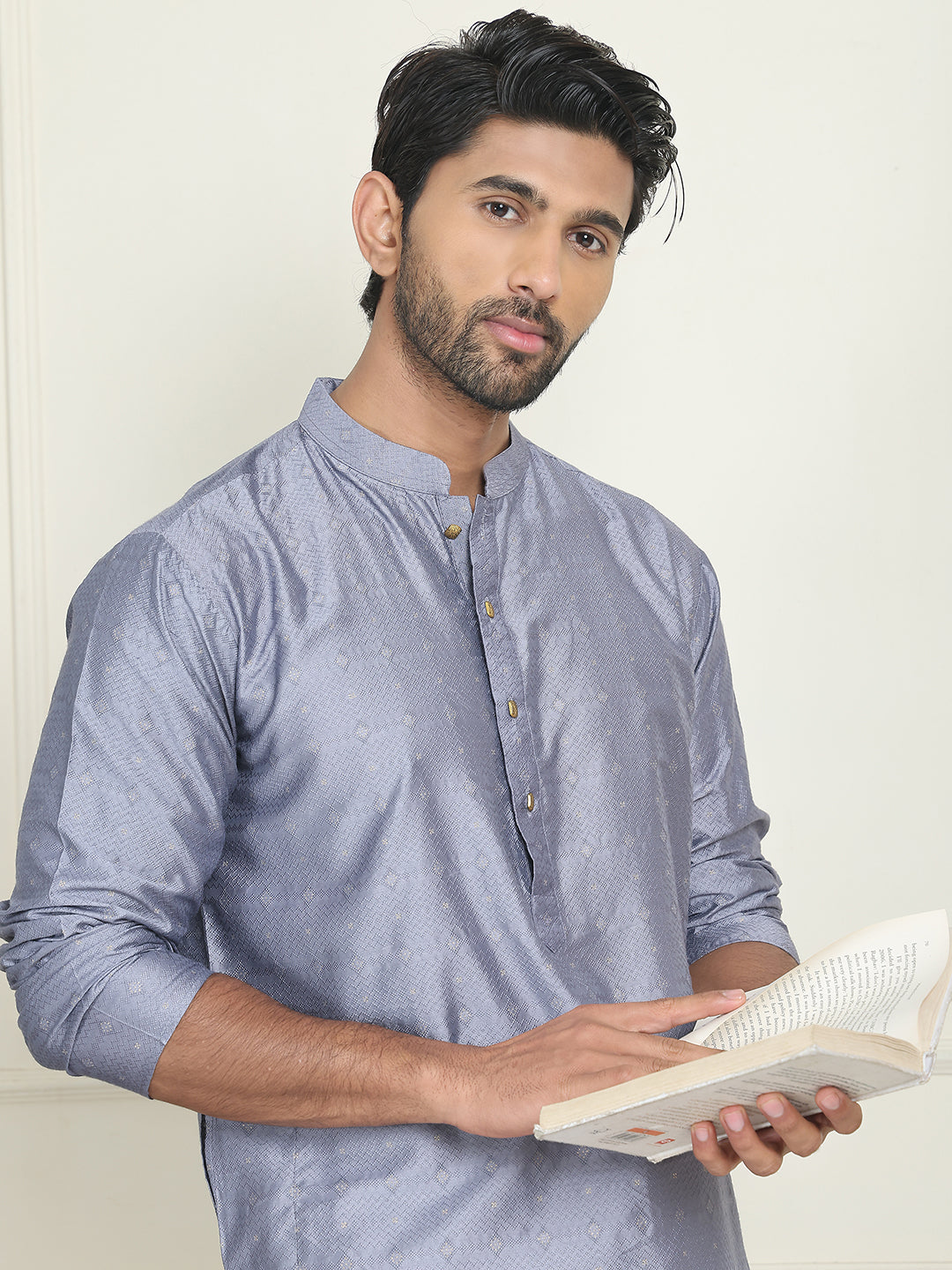 Woven Design Straight Kurtas. ( ANMKO 239Grey )  [RT] [P-15]