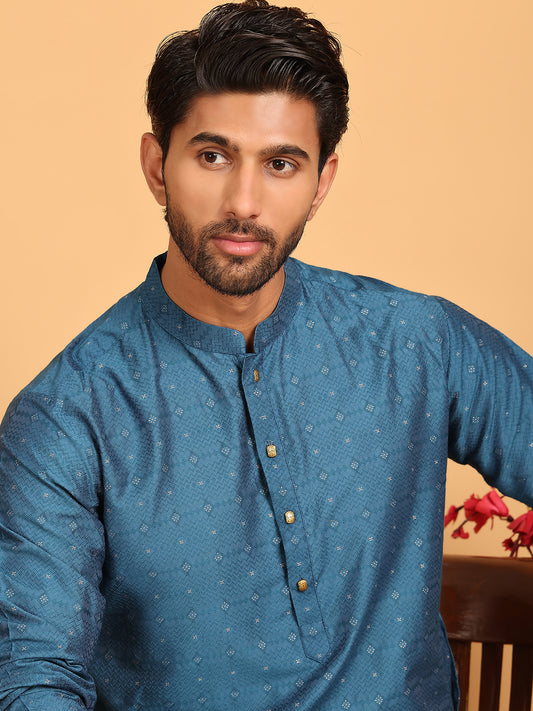 Woven Design Straight Kurtas. ( ANMKO 239Peacock )  [RT] [P-15]