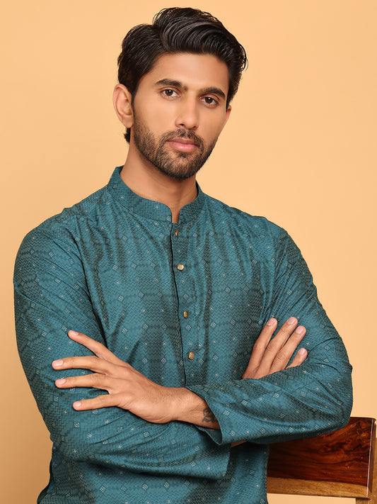 Woven Design Straight Kurtas. ( ANMKO 239Teal )  [RT] [P-15]
