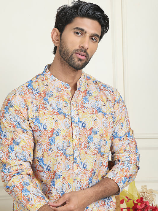 Printed and Embroidered Kurtas ( ANMKO 244Multi )  [RT] [P-15]