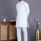 White Solid Kurta with Pyjama. ( ANMKP 247White )  [RT] [H-1]