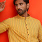 Self Design Straight Kurtas For Men. ( AAMKKO 251Yellow )