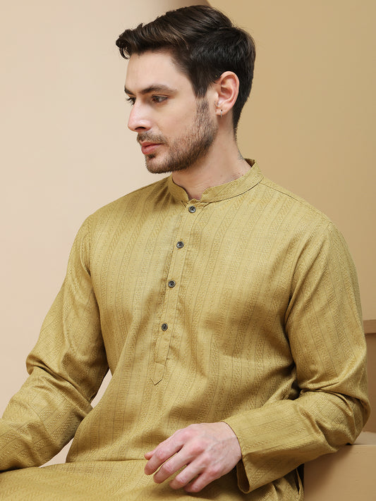 Self Design Straight Kurtas For Men. ( ANMKO 252Beige )  [RT] [P-12]