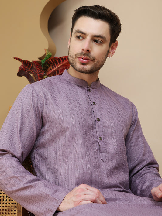 Self Design Straight Kurtas For Men. ( ANMKO 252Purple )  [RT] [P-12]