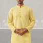 Embroidered Cotton Kurta with Pyjama ( ANMKP 258Lemon )  [RT] [P-10]