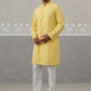 Embroidered Cotton Kurta with Pyjama ( ANMKP 258Lemon )  [RT] [P-10]