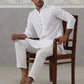 Embroidered Cotton Kurta with Pyjama ( ANMKP 258White )  [RT] [P-10]