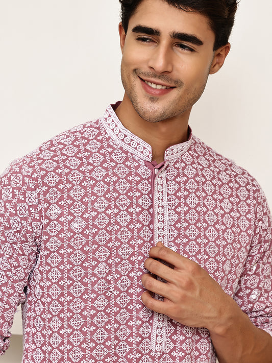 Embroidered Pink Rayon Kurtas ( ANMKO 261Pink )  [RT] [K-2]