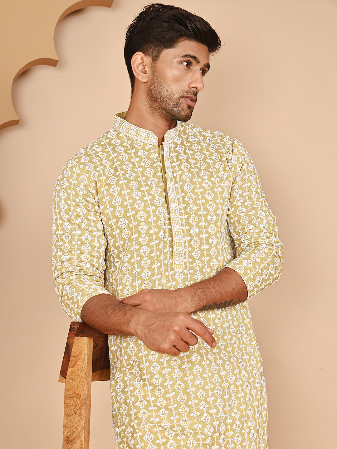 Embroidered Green Rayon Kurtas ( ANMKO 261Yellow )  [RT] [K-2]