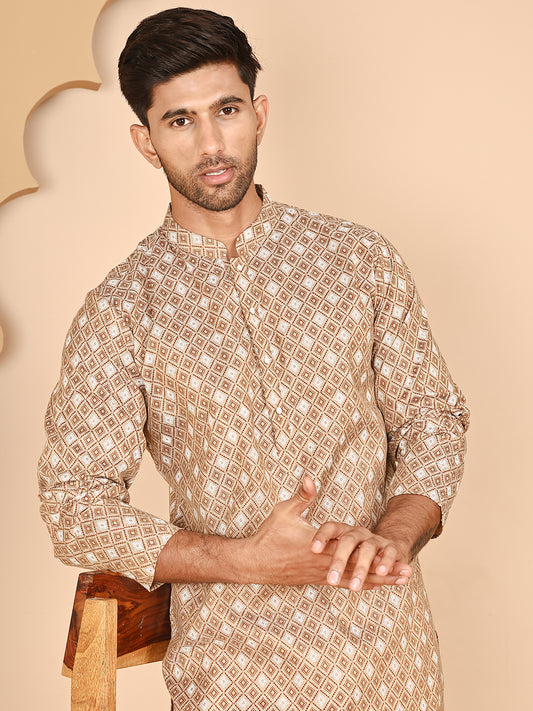 Woven Design Kurtas for Festive Wear ( ANMKO 265Brown )  [RT] [P-11]