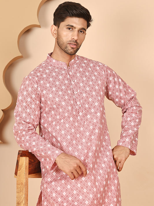 Woven Design Kurtas for Festive Wear ( ANMKO 265Peach )  [RT] [P-11]