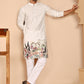 Floral Printed Black Kurtas for Men ( ANMKO 266White )  [RT] [G-3]