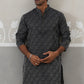 Woven Design Straight Kurta with Pyjama Set ( ANMKP 269Grey )  [RT] [P-13]