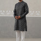 Woven Design Straight Kurta with Pyjama Set ( ANMKP 269Grey )  [RT] [P-13]