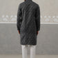Woven Design Straight Kurta with Pyjama Set ( ANMKP 269Grey )  [RT] [P-13]