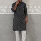 Woven Design Straight Kurta with Pyjama Set ( ANMKP 269Grey )  [RT] [P-13]