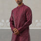 Woven Design Straight Kurta with Pyjama Set ( ANMKP 269Maroon )  [RT] [P-13]