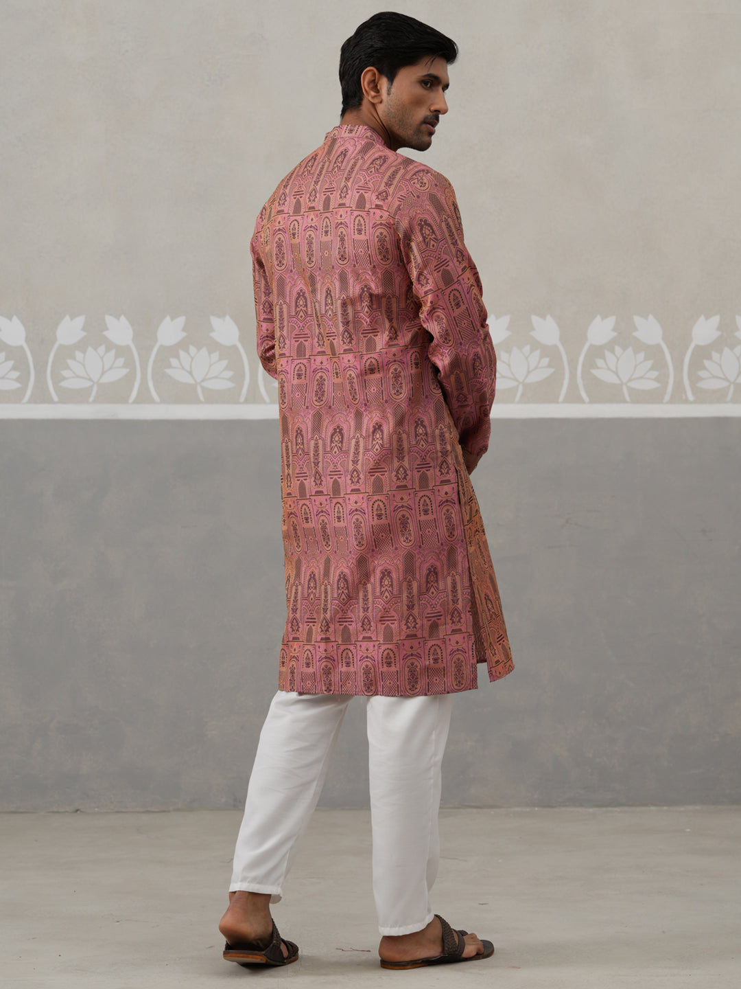Classic Ethnic Wear Woven Design Kurta Set ( ANMKP 270Pink )  [RT] [G-1-2]